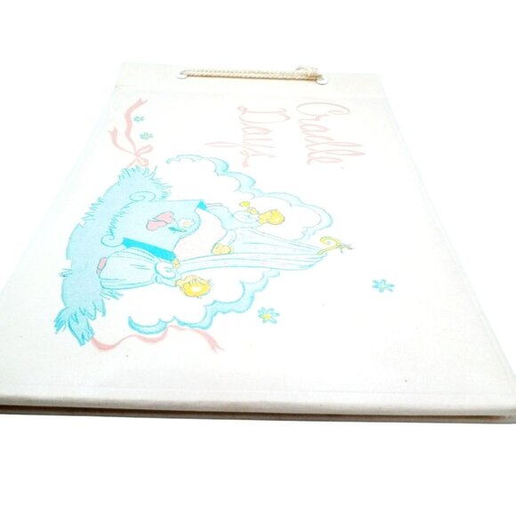 Baby Book Cradle Days Vintage Infant Pictures Album Memories Midcentury 11.25" - Picture 15 of 16